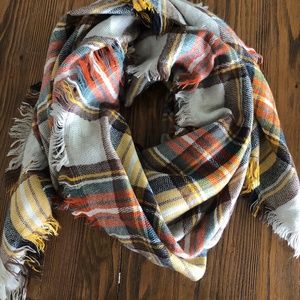Plaid Blanket Scarf